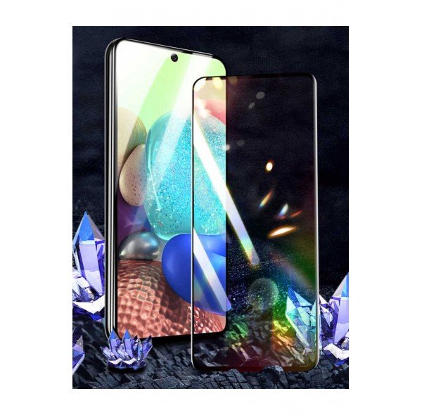 Galaxy A35 JoieCreatif Kenarları Kırılmaya Dayanıklı Cam Ekran Koruyucu-Siyah