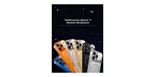 Apple iPhone 16 Pro Uyumlu Kılıf 17 Pro Max Görünümlü Tasarım MagSafe'li Kamera Korumalı Kapak