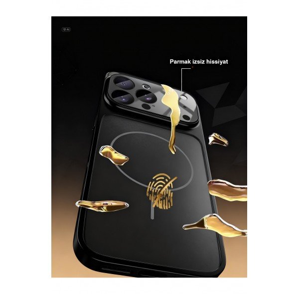 Apple iPhone 16 Pro Max Uyumlu Kılıf 17 Pro Max Görünümlü Tasarım MagSafe'li Kamera Korumalı Kapak
