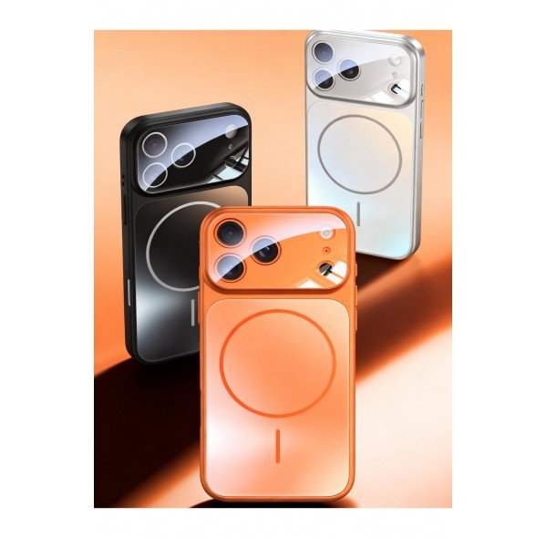 Apple iPhone 16 Pro Max Uyumlu Kılıf 17 Pro Max Görünümlü Tasarım MagSafe'li Kamera Korumalı Kapak