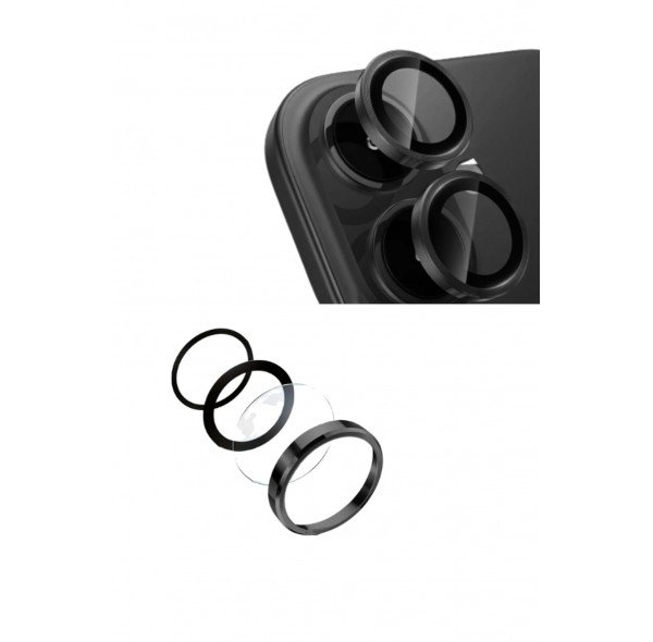 iPhone 17 Uyumlu Safir Kamera Lens Koruyucu 9H Temperli Cam Çizilmez Darbe Emici Tam Koruma