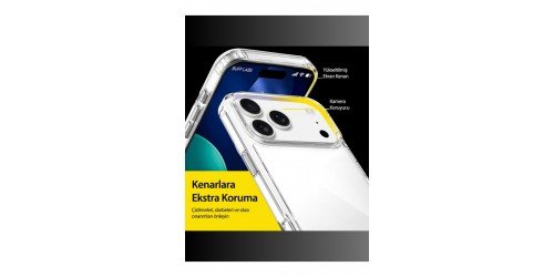 apple iphone 17 Pro Uyumlu Ince Şefaf Kamera Çerçeve Koruyucu Telefon Kılıfı