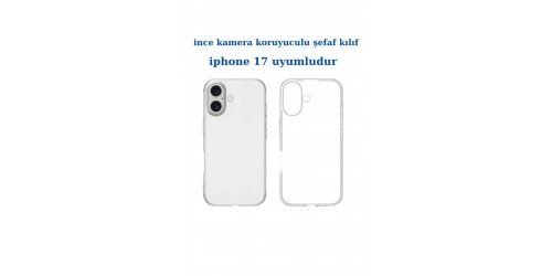 apple iphone 17 Uyumlu Ince Şefaf Kamera Çerçeve Koruyucu Telefon Kılıfı