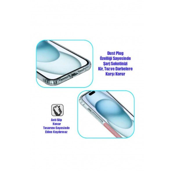 Apple İphone 15 Pro İnce Şefaf Kamera çerçeve koruyucu Telefon Kılıfı