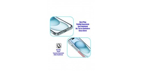 Apple İphone 15 Pro İnce Şefaf Kamera çerçeve koruyucu Telefon Kılıfı