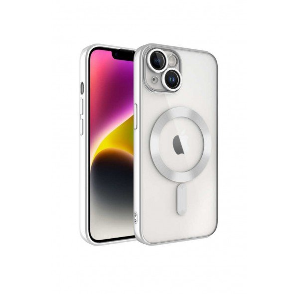 İphone 13 Magsafe Destekli 360 Koruma & Kamera Lens Koruyuculu Premium Şeffaf Telefon Kılıfı
