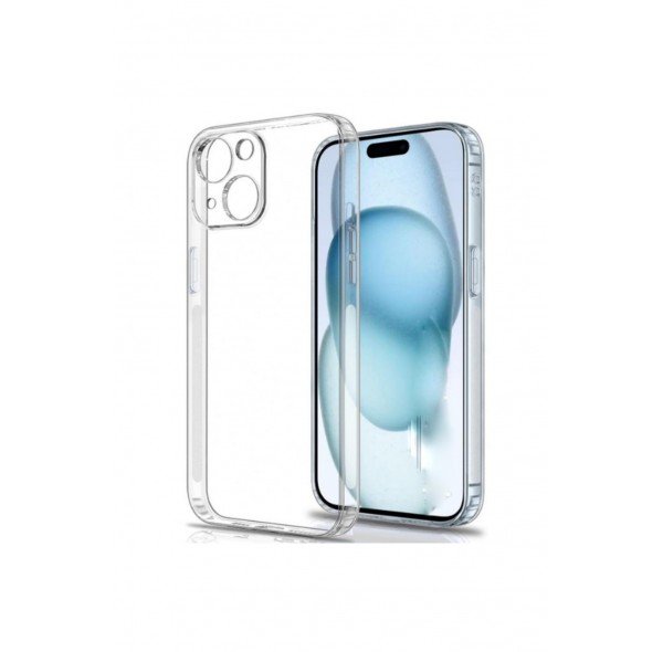 İphone 15 İnce Şefaf Kamera çerçeve koruyucu Kılıf