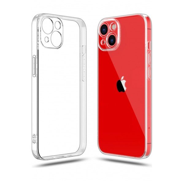 İphone 14 Ince Kamera Çerçeve Koruyucu Şefaf Kılıf