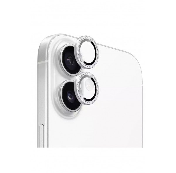 Apple iPhone 16 Plus Taşlı Kamera Lens Koruyucu