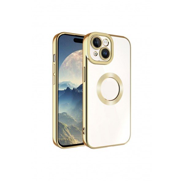Apple iPhone 15 PRO Kılıf Kamera Korumalı Logo Gösteren Kapak