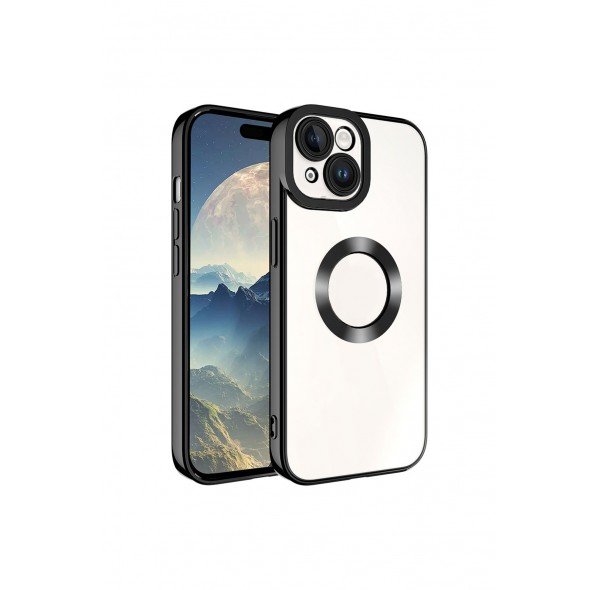 Apple iPhone 15 PLUS Kılıf Kamera Korumalı Logo Gösteren Kapak