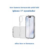 apple iphone 17 Uyumlu Ince Şefaf Kamera Çerçeve Koruyucu Telefon Kılıfı