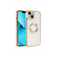 Apple iPhone 14 Kılıf Kamera Korumalı Logo Gösteren Kapak