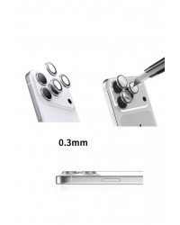 iPhone 17 Pro Kamera Koruyucu Lens [Safir Kaplama] 9H Çizilmez Sıfır Kalite Kaybı