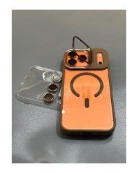 iPhone 17 Pro Max Uyumlu MagSafe Şeffaf Kılıf Kamera Lens Koruyucu Darbeye Dayanıklı Telefon Kabı