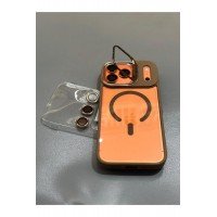 iPhone 17 Pro Uyumlu MagSafe Destekli Şeffaf Kılıf Lens Koruyucu Standlı Darbeye Dayanıklı Kapak